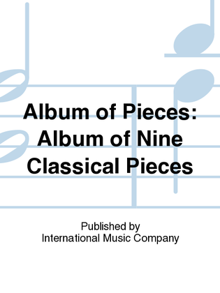 Book cover for Album Of Nine Classical Pieces