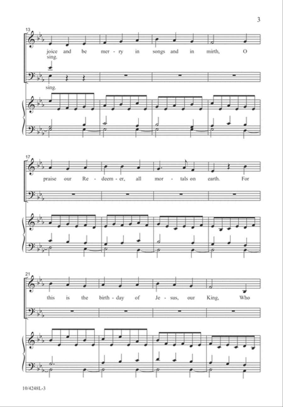 Rejoice and Be Merry 4-Part scores gallery preview page 4