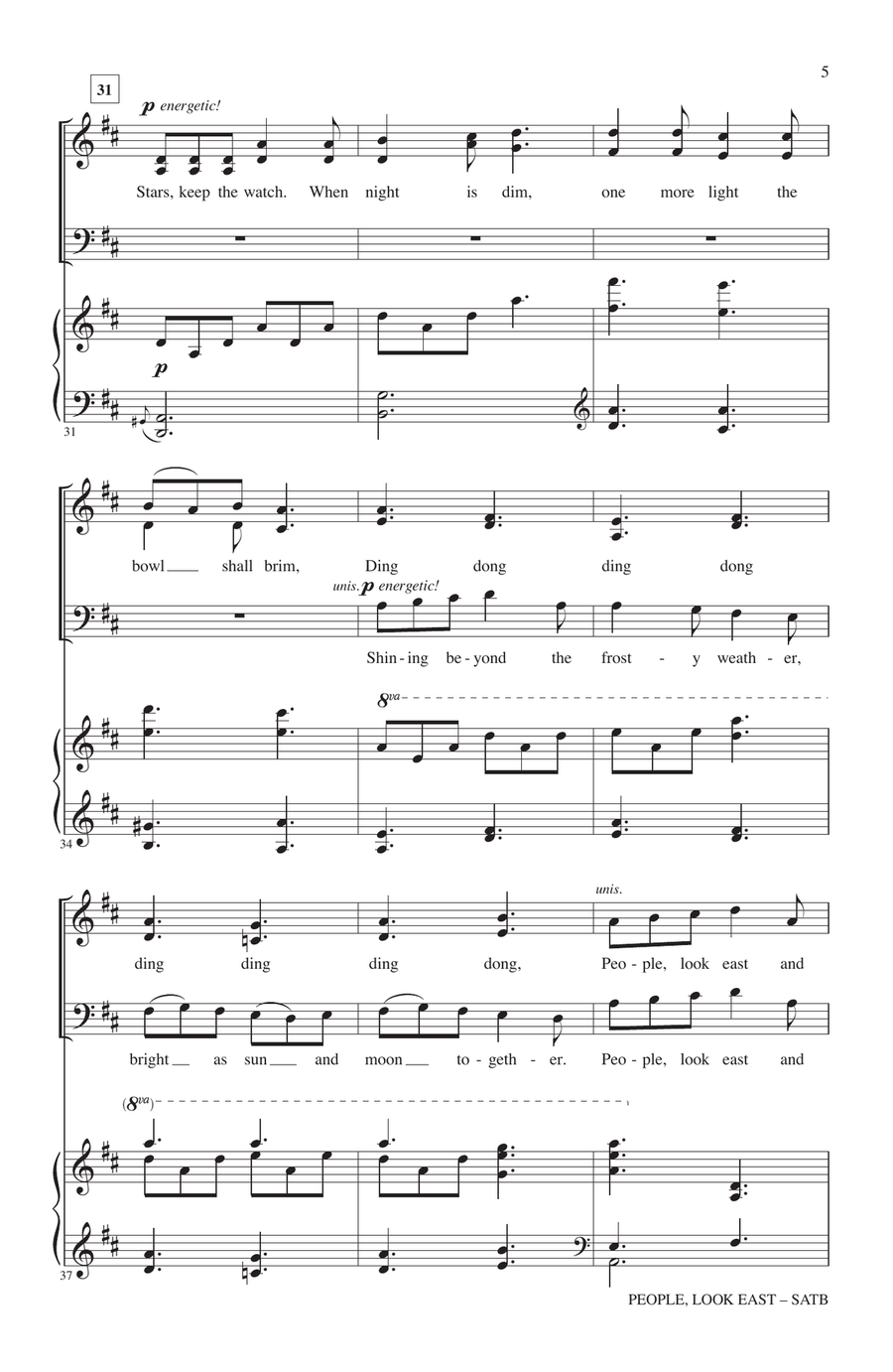 People, Look East (arr. John Leavitt) 4-Part scores gallery preview page 4