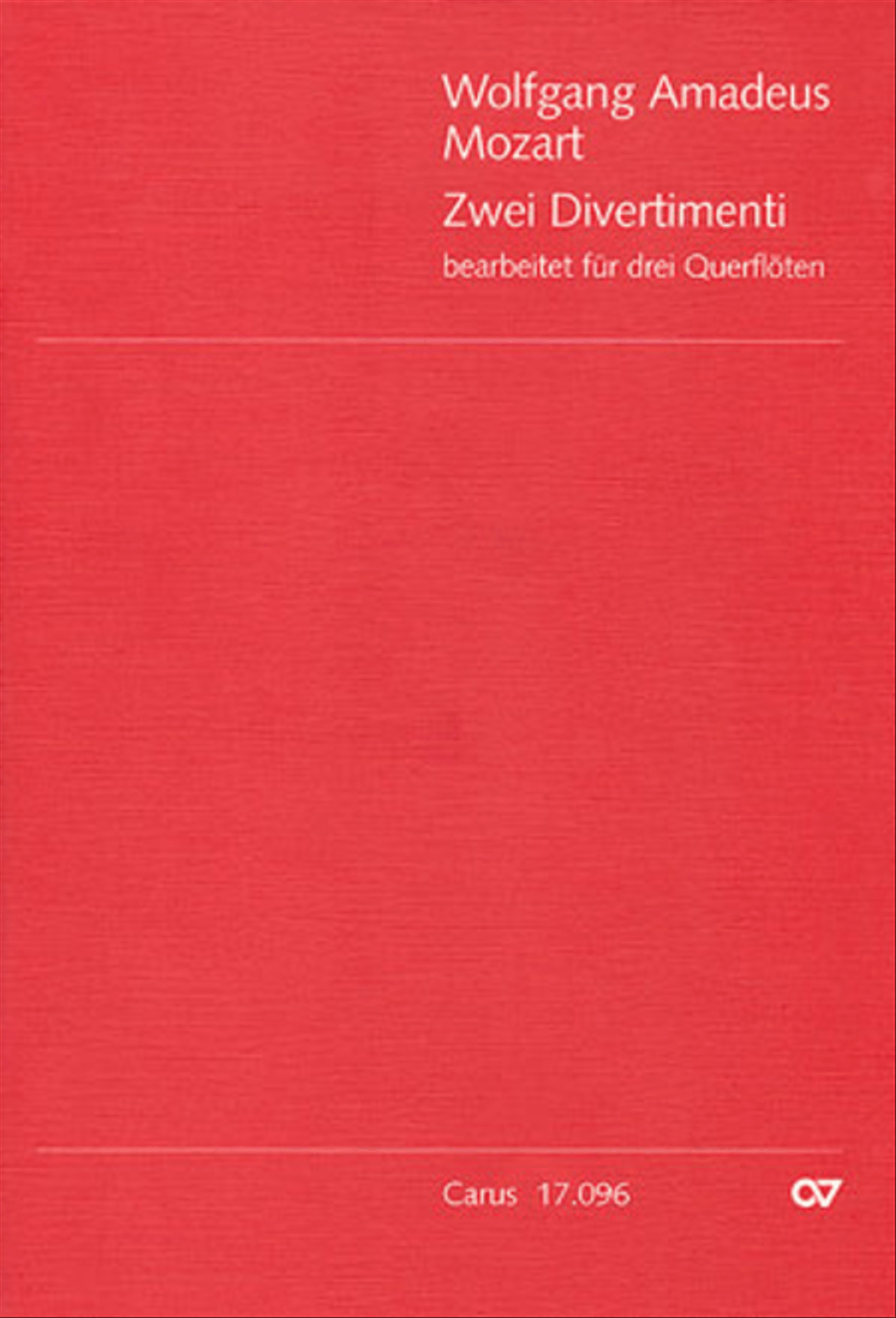 Zwei Divertimenti fur 3 Querfloten Flute scores gallery preview page 1