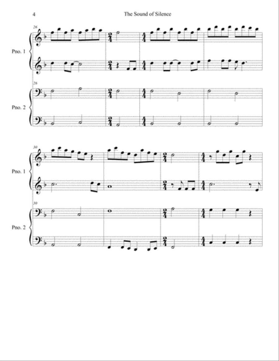 The Sound Of Silence The Sound Of Silence Set of Parts scores gallery preview page 5