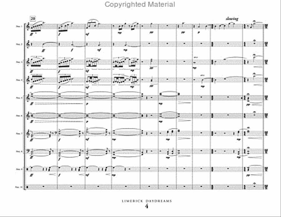 Limerick Daydreams Limerick Daydreams Percussion Ensemble scores gallery preview page 5