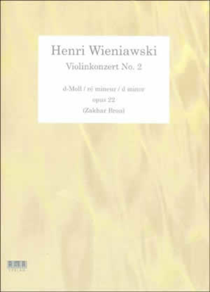 Henri Wieniawski - Violinkonzert No. 2 by Henri Wieniawski Violin Solo - Sheet Music