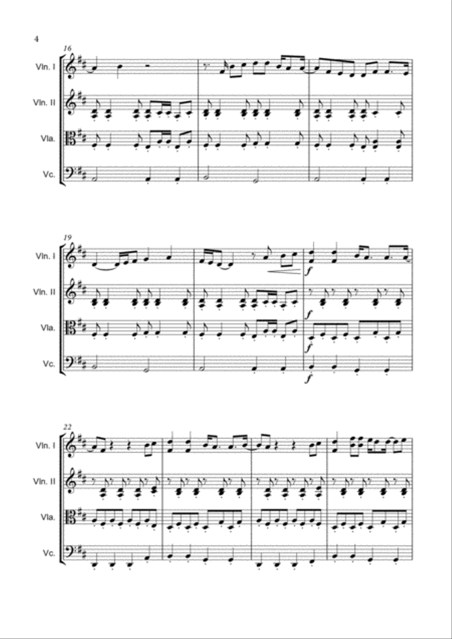 Wake Me Up Wake Me Up String Quartet scores gallery preview page 6