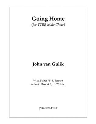 Book cover for Going Home - for TTBB Male Choir