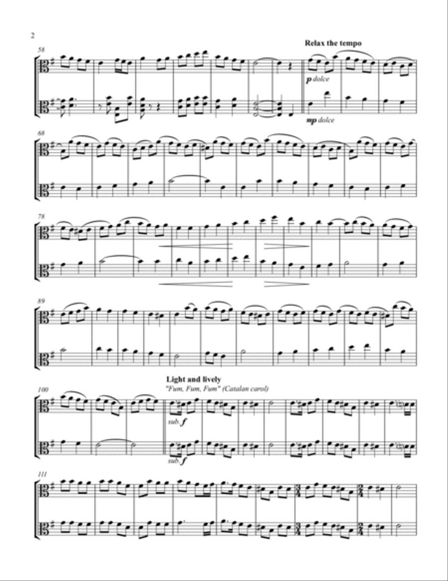 God Rest Ye Merry Gentlemen Medley God Rest Ye Merry Gentlemen Medley String Duet scores gallery preview page 3