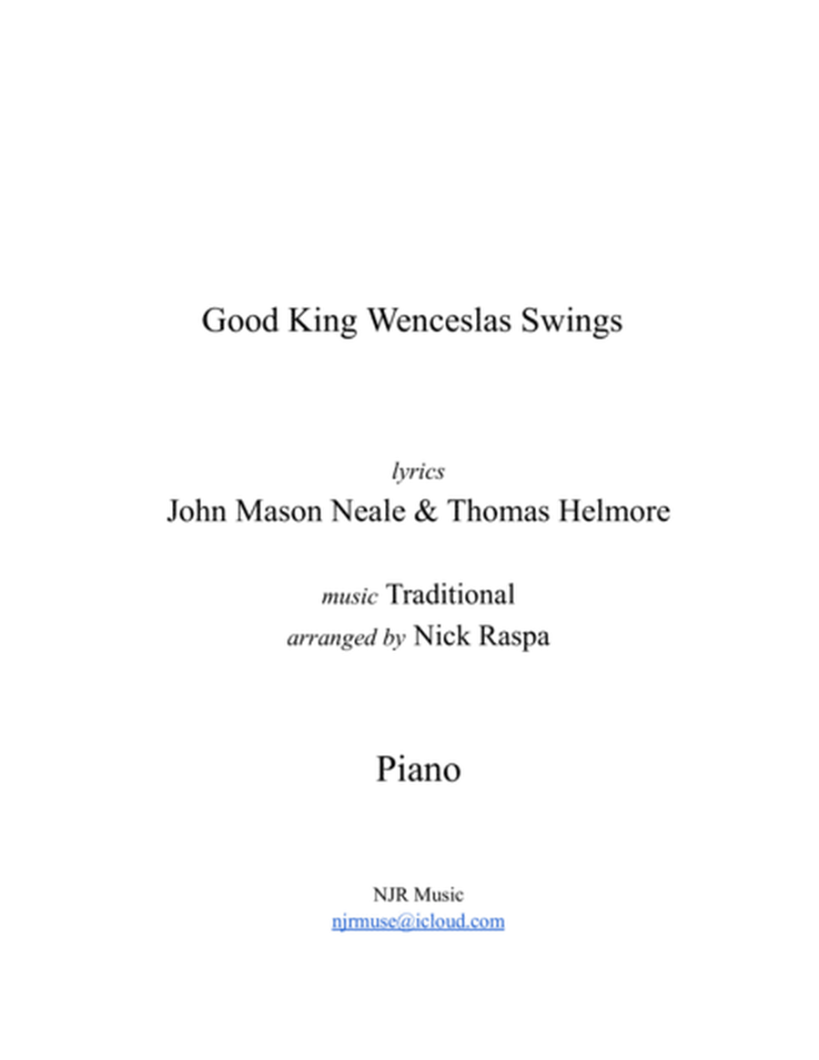 Good King Wenceslas Swings (intermediate piano) image number null