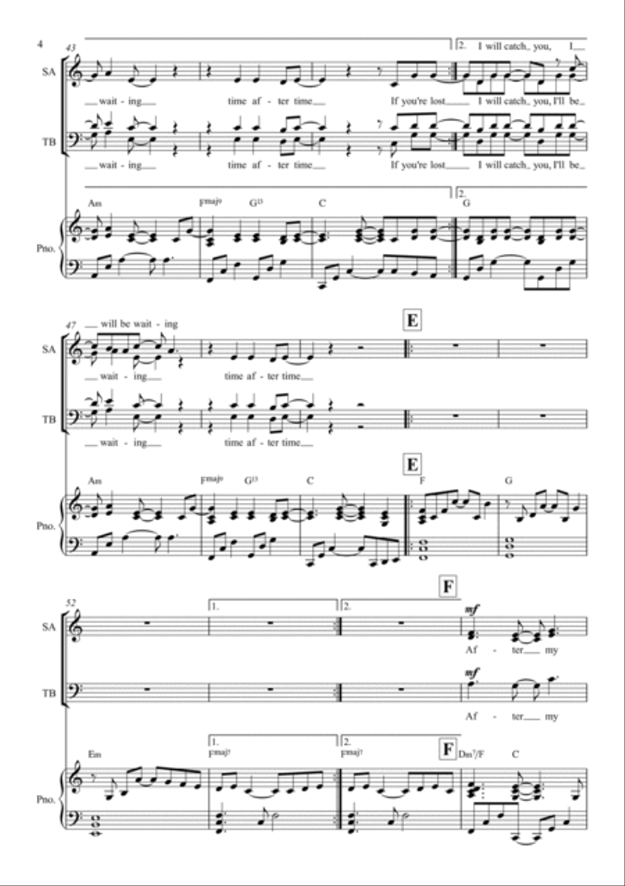 Time After Time 4-Part scores gallery preview page 4