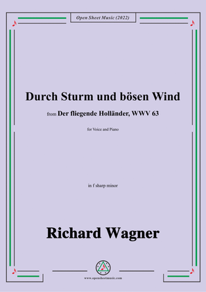 Book cover for R. Wagner-Durch Sturm und bösen Wind,in f sharp minor,from Der fliegende Hollander,WWV 63