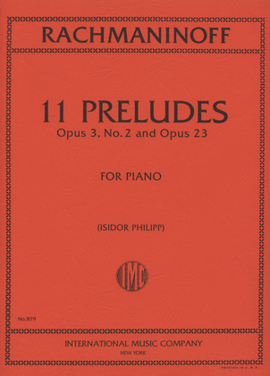 Book cover for 11 Preludes, Opus 23 & Opus 3, No. 2