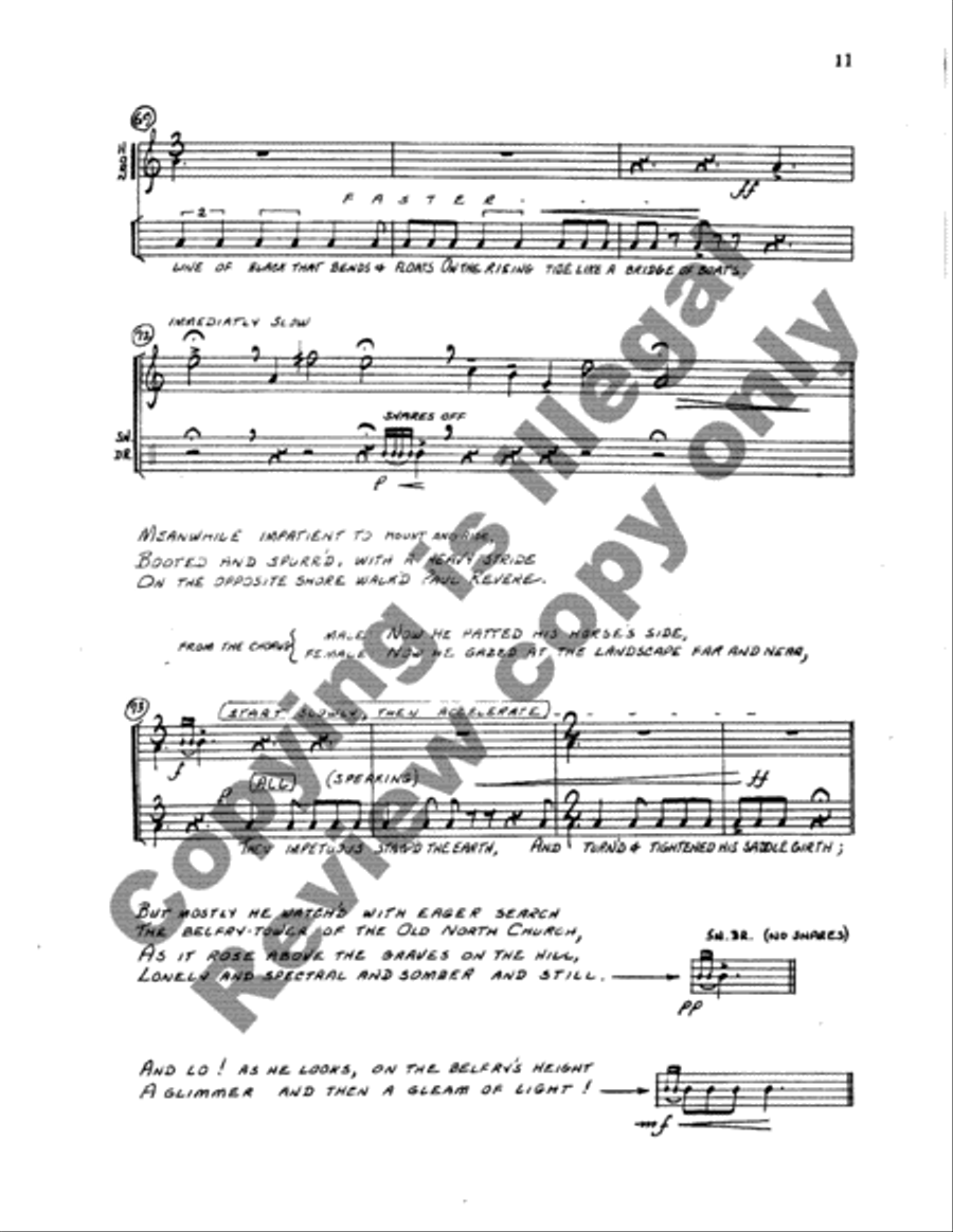 Paul Revere's Ride 4-Part scores gallery preview page 12