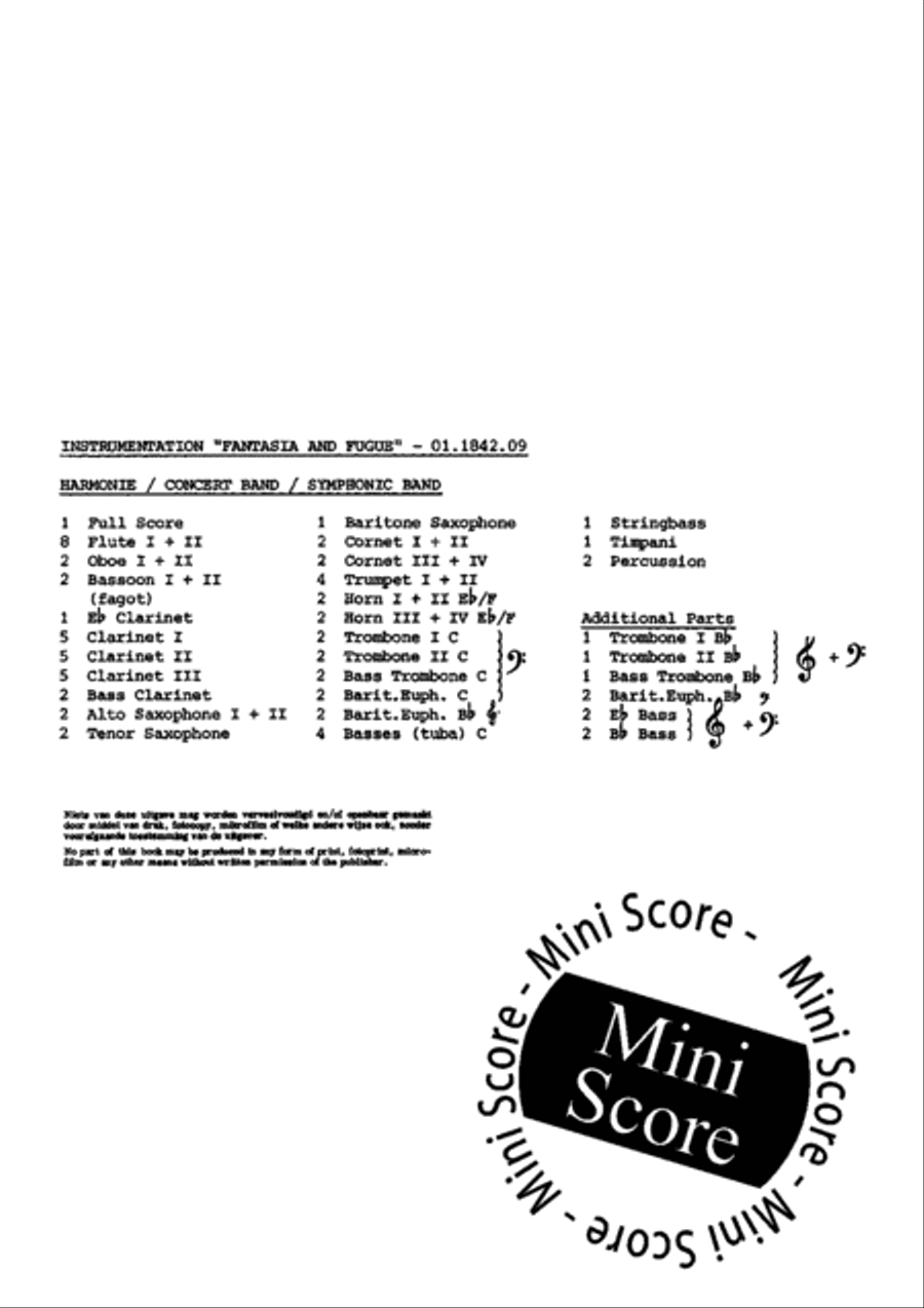 Fantasia and Fugue Concert Band scores gallery preview page 10