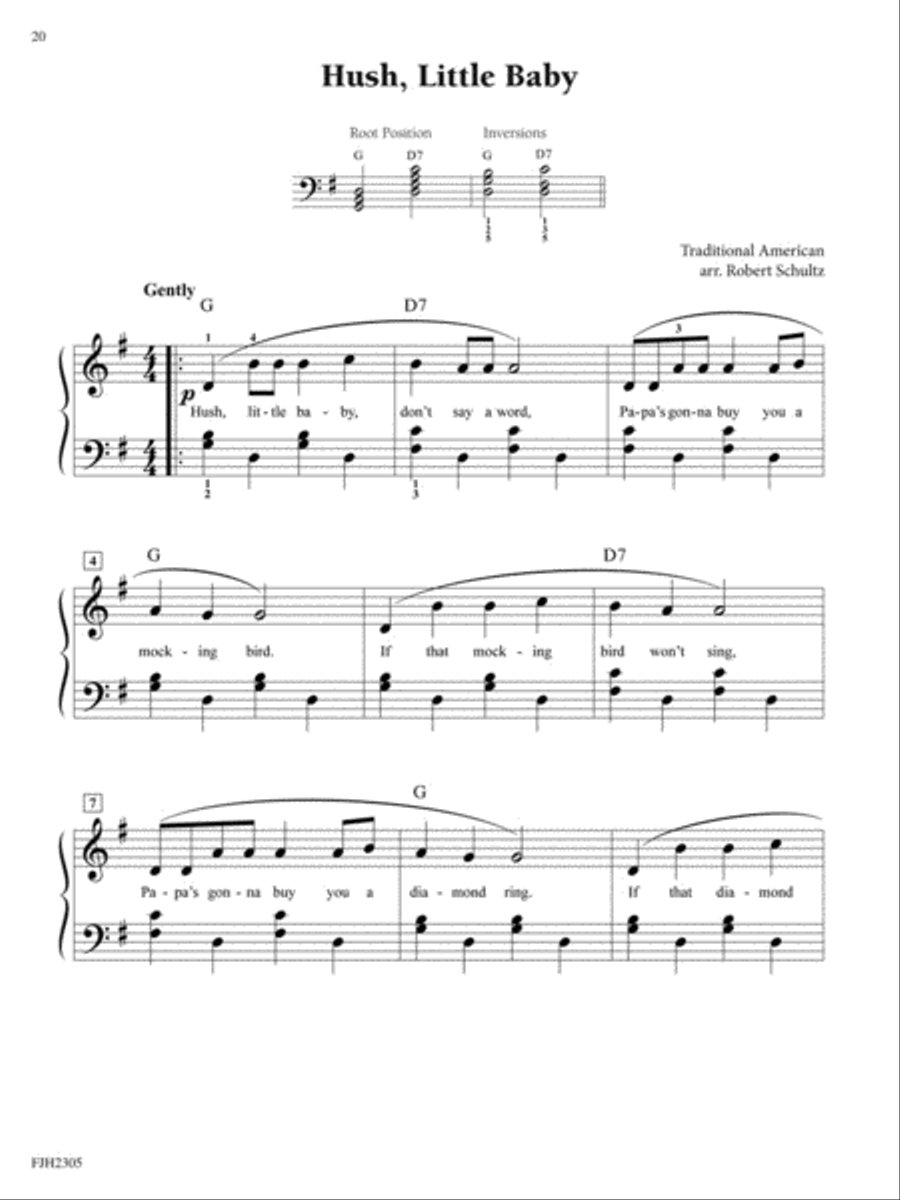 Playing the Piano with Three Chords -- Folk Songs Easy Piano scores gallery preview page 4