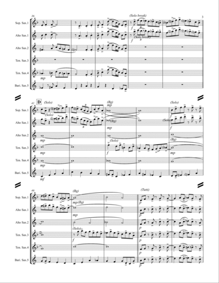 Witchcraft Saxophone Quintet scores gallery preview page 4