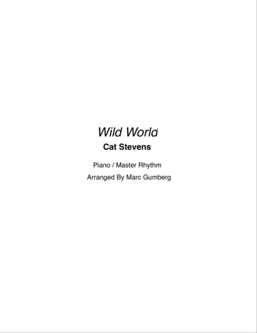 Wild World Piano scores gallery preview page 1