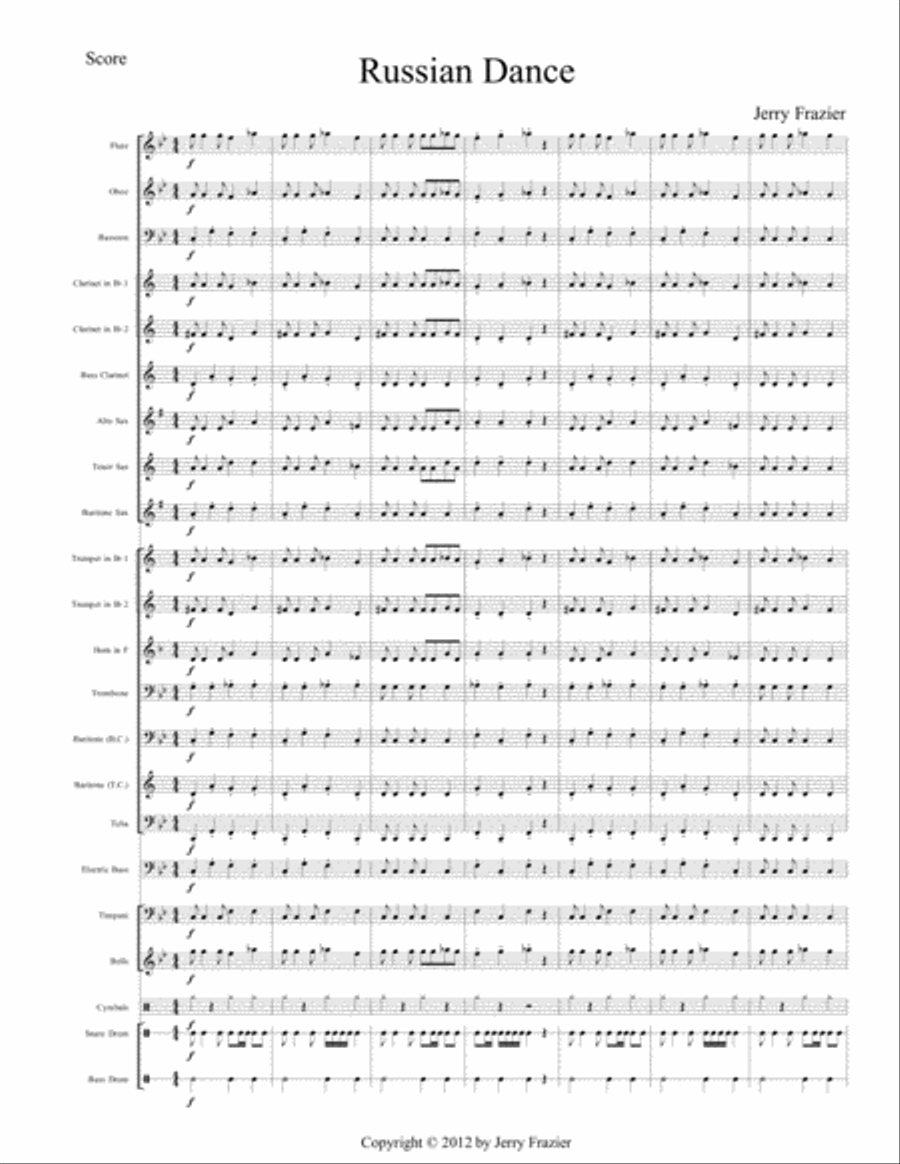 Russian Dance Concert Band scores gallery preview page 2