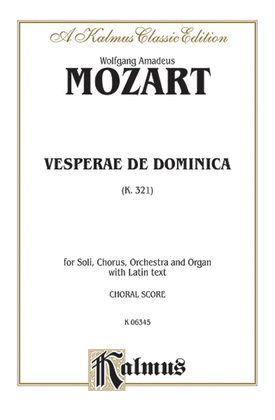 Book cover for Vesperae de Dominica, K. 321