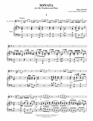 Book cover for Sonata for Alto Trombone and Piano or Organ