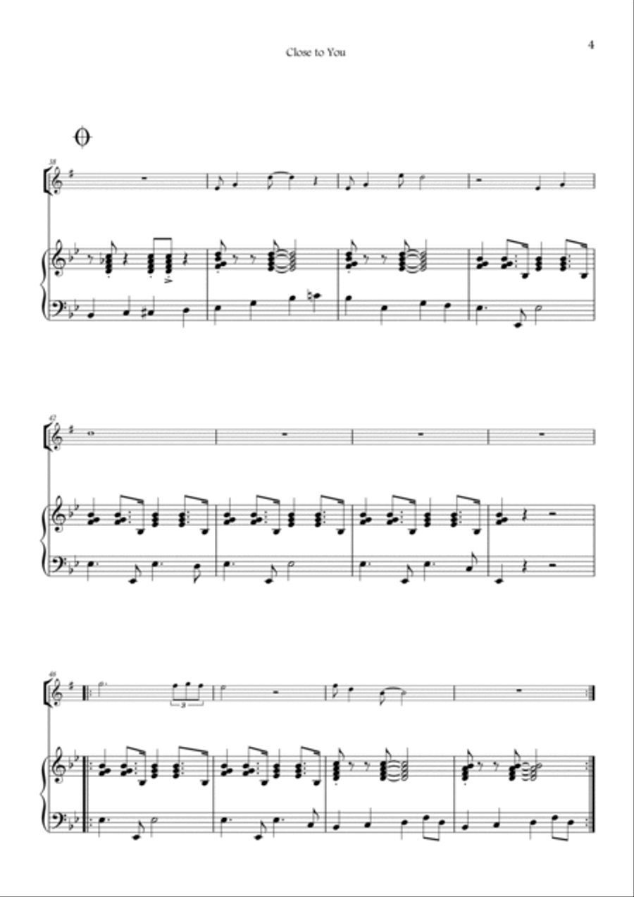 Close To You Close To You Alto Saxophone scores gallery preview page 4