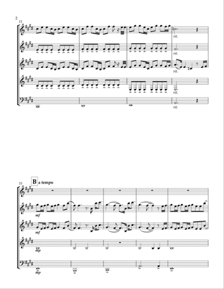 How Far I'll Go Woodwind Quintet scores gallery preview page 2