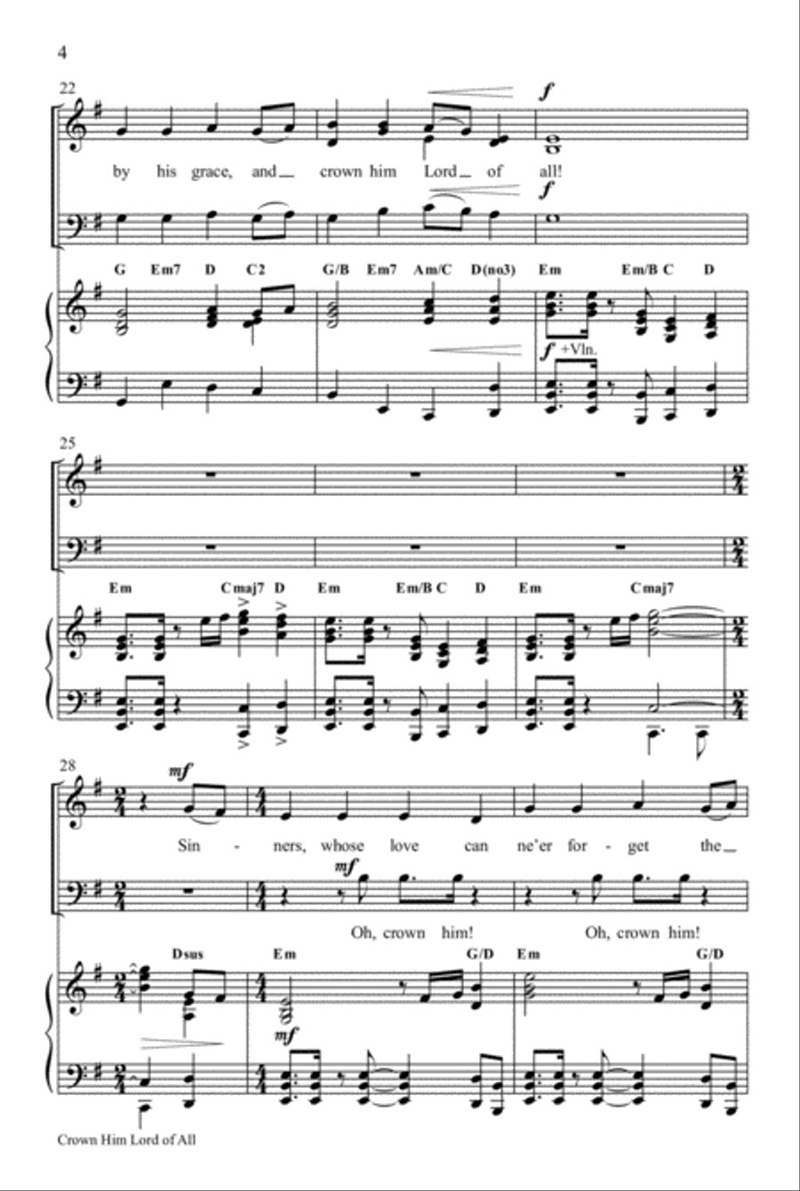 Crown Him Lord of All! 3-Part scores gallery preview page 5