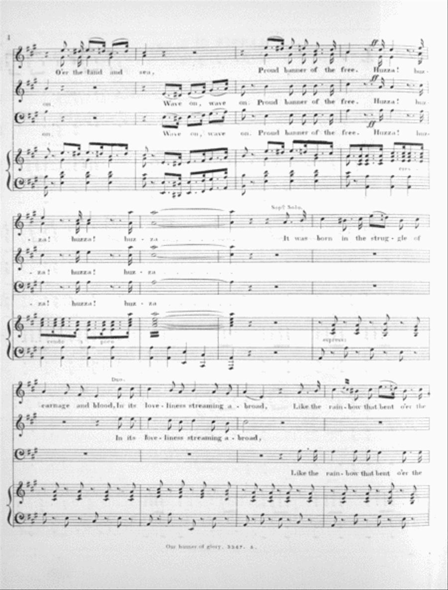our Banner of Glory! National Hymn STB scores gallery preview page 3