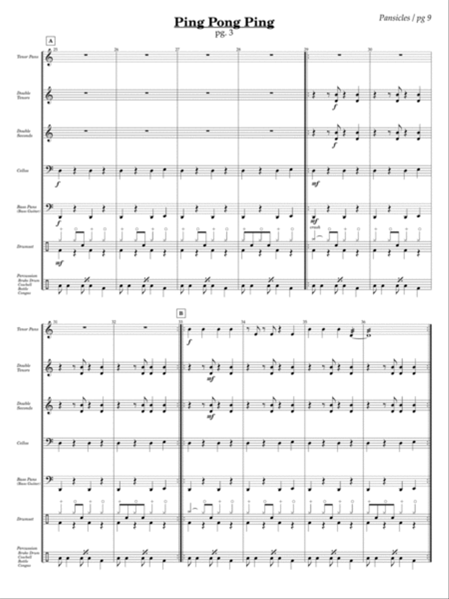 Pansicles - 7 Steel Pan Ensembles for 7 - 9 players Steel Pan scores gallery preview page 7