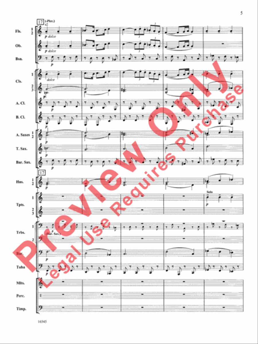 William Tell Overture Concert Band scores gallery preview page 6