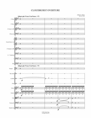 Cloudburst Overture Score and Parts