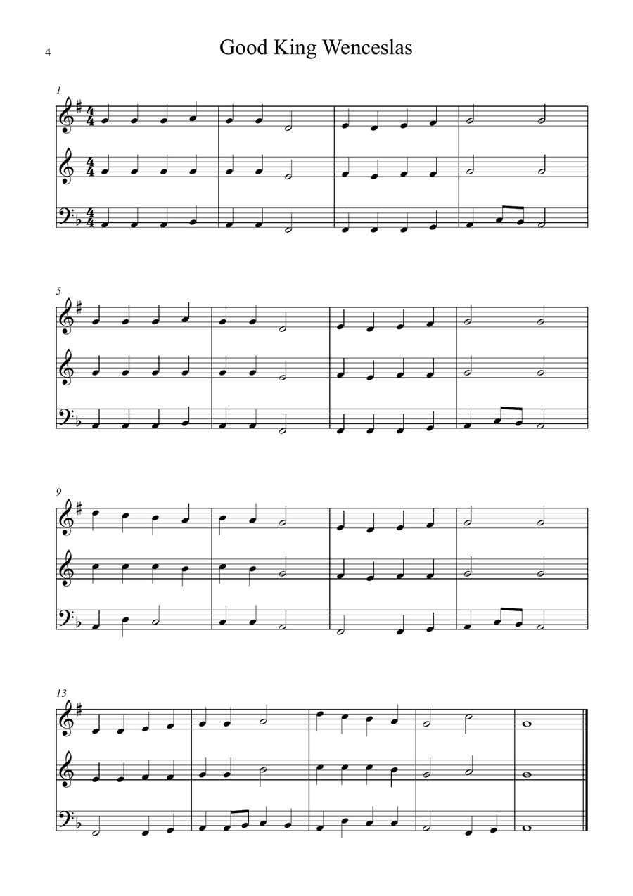 8 Christmas Trios for Trumpet, French Horn And Trombone Brass Trio scores gallery preview page 4