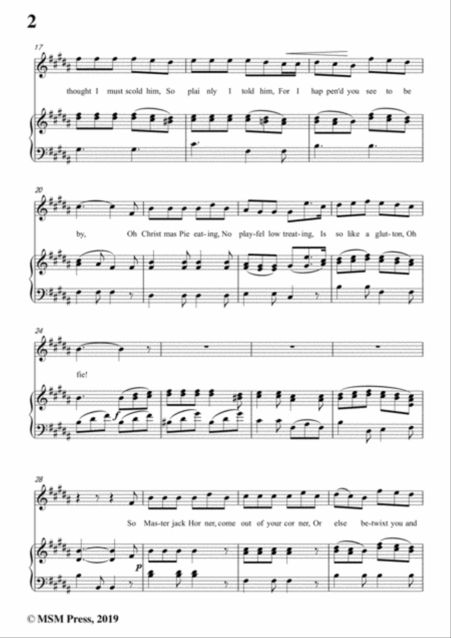 Fanny E.Lacy-Little Jack Horner,in B Major,for Voice and Piano Voice Solo scores gallery preview page 4