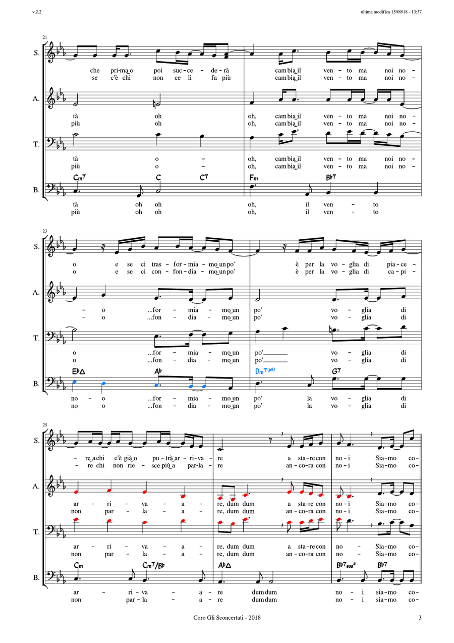 Quello che le Donne non Dicono for SATB (complete score + single parts) 4-Part scores gallery preview page 4