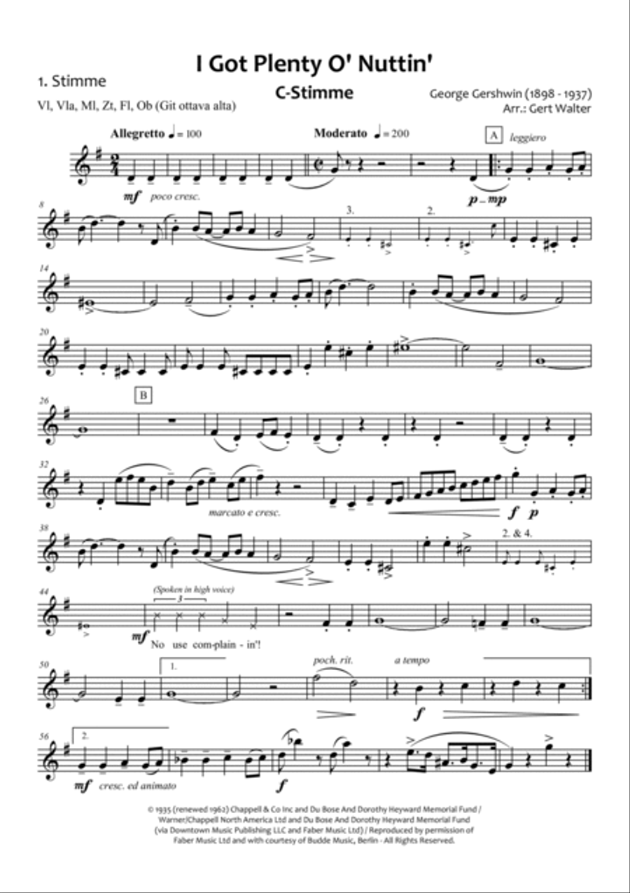 I Got Plenty O' Nuttin' from PORGY AND BESS ® School and Community scores gallery preview page 4