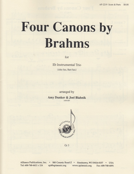 Four Canons By Brahms from Op. 113 image number null