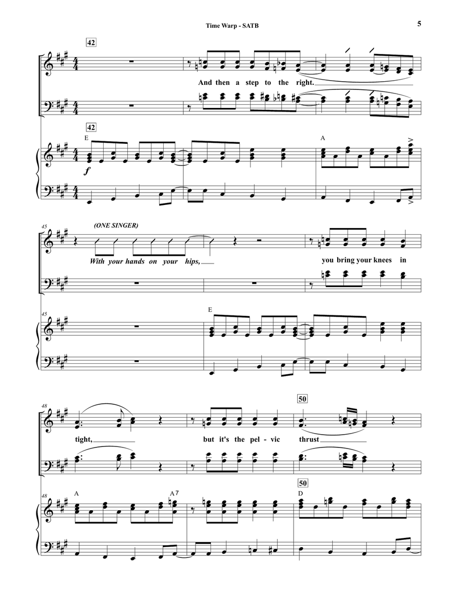 Time Warp Time Warp 4-Part scores gallery preview page 5
