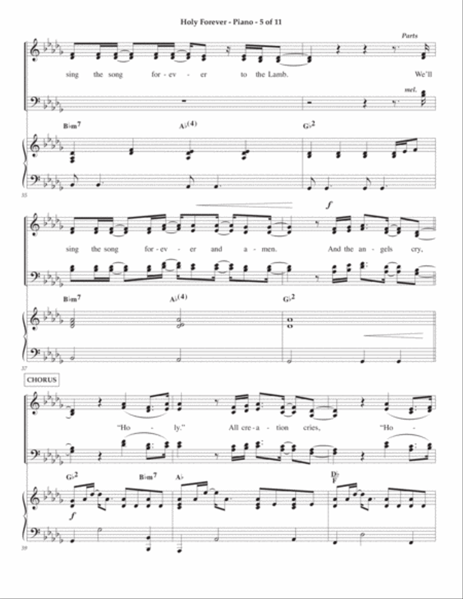 Holy Forever Piano, Vocal, Guitar scores gallery preview page 5