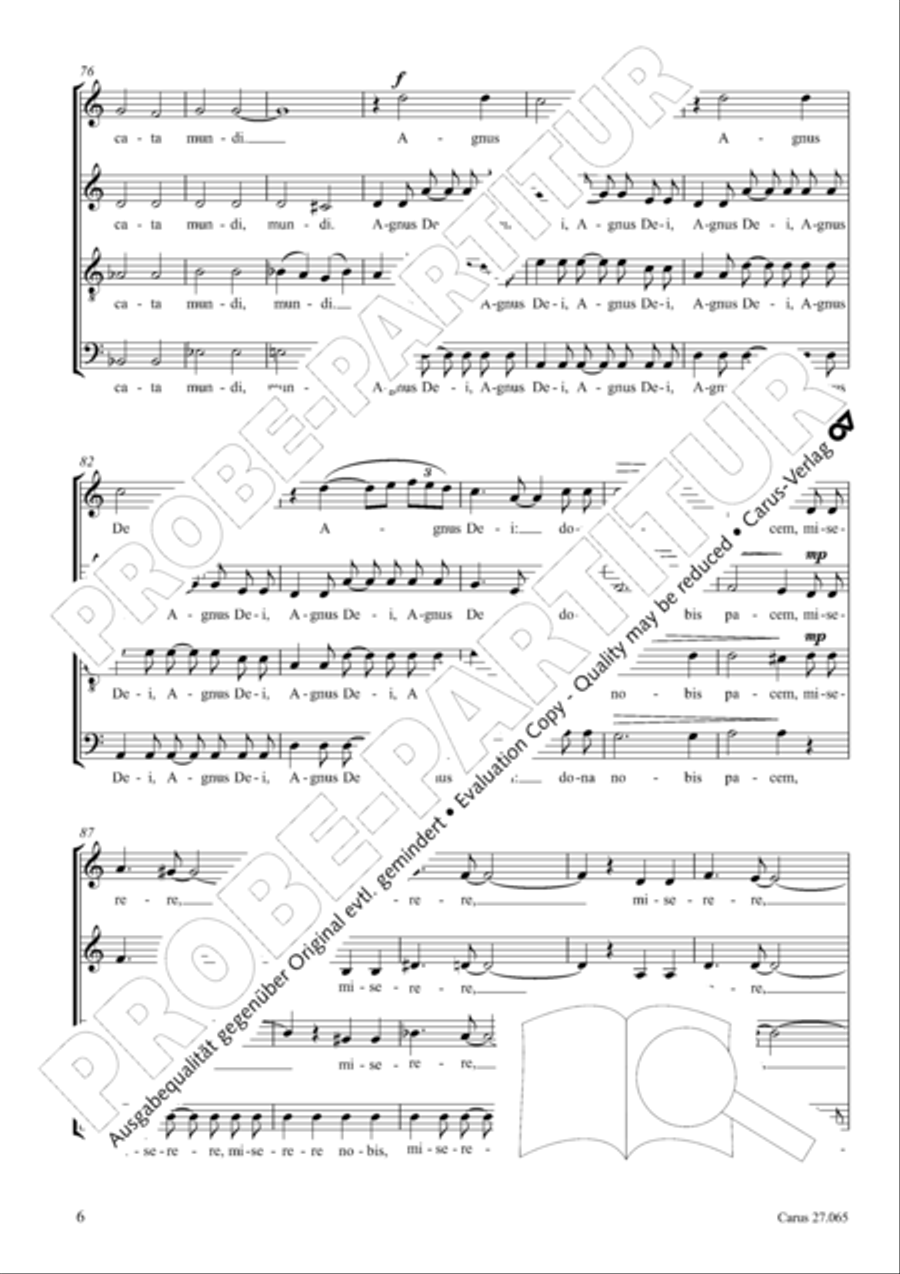 Agnus Dei 4-Part scores gallery preview page 7