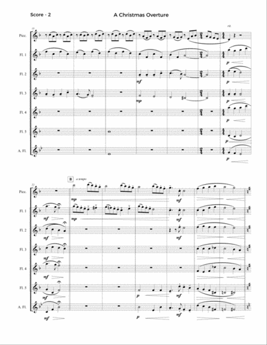 A Christmas Overture Woodwind Ensemble scores gallery preview page 4