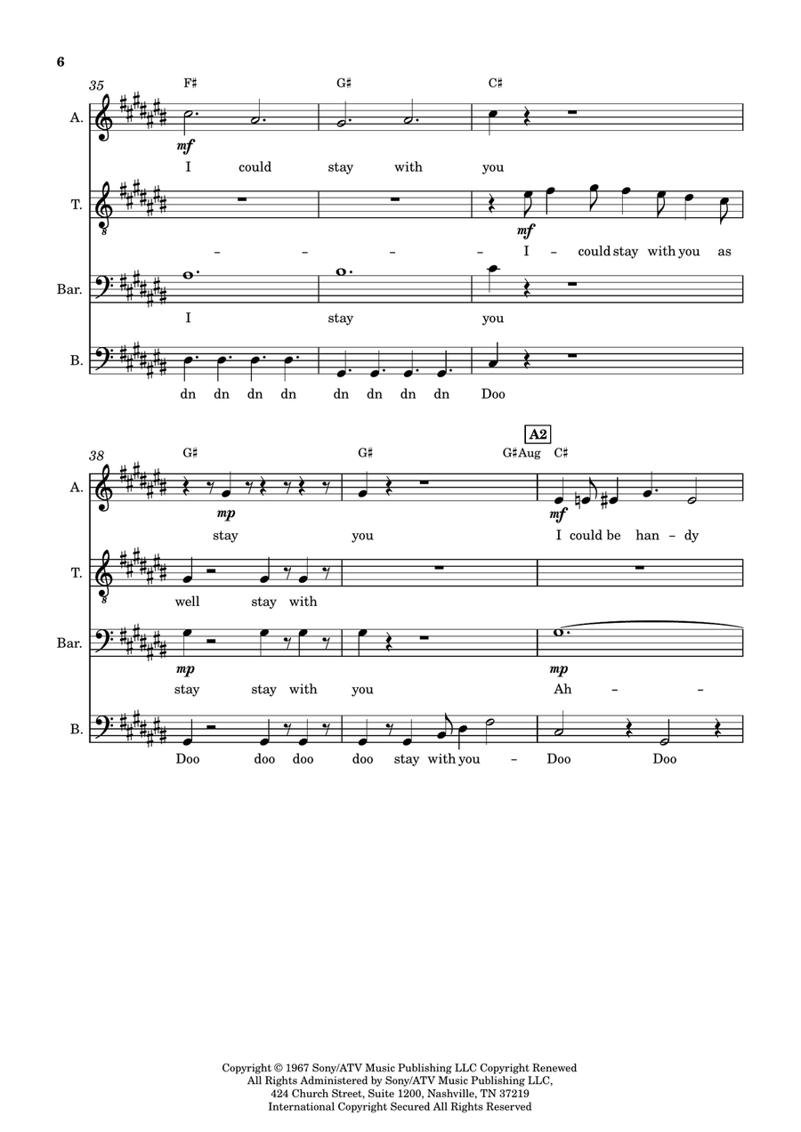 When I'm Sixty-Four A Cappella scores gallery preview page 6
