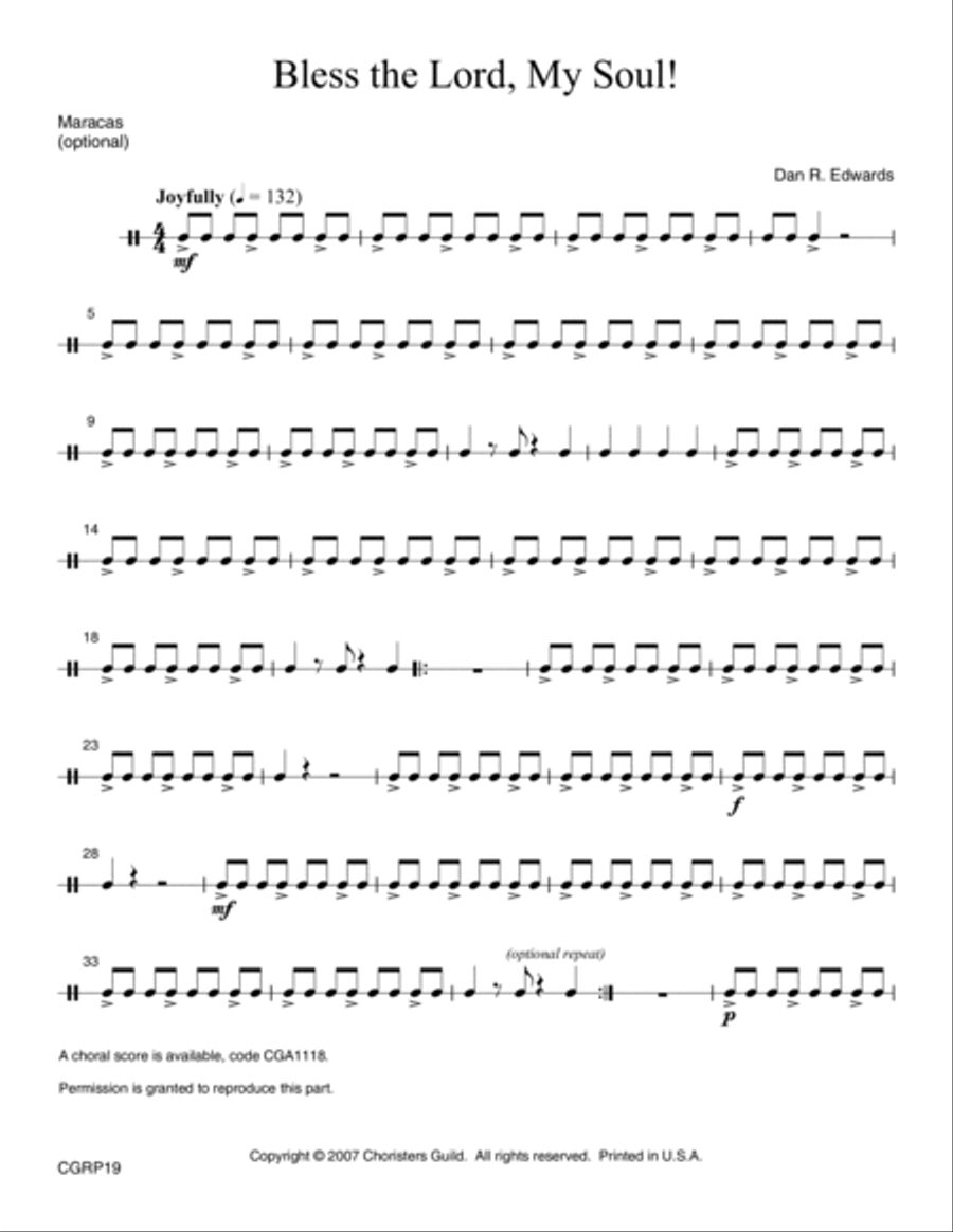 Bless the Lord, My Soul! Reproducible Instrumental Parts Voice scores gallery preview page 2