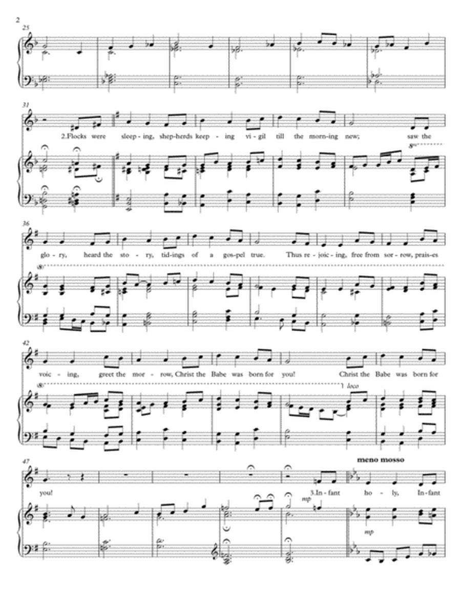 Infant Holy, Infant Lowly - for treble soloist and piano