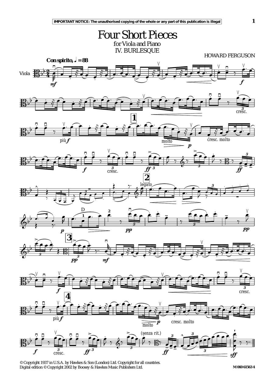 IV. Burlesque (from Four Short Pieces)