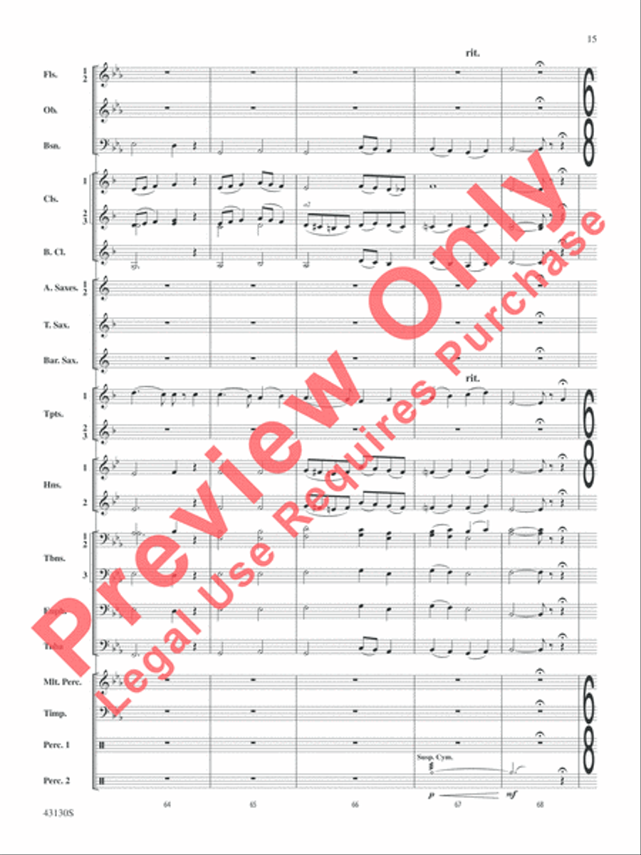 And All the Bells on Earth Shall Ring Concert Band scores gallery preview page 16