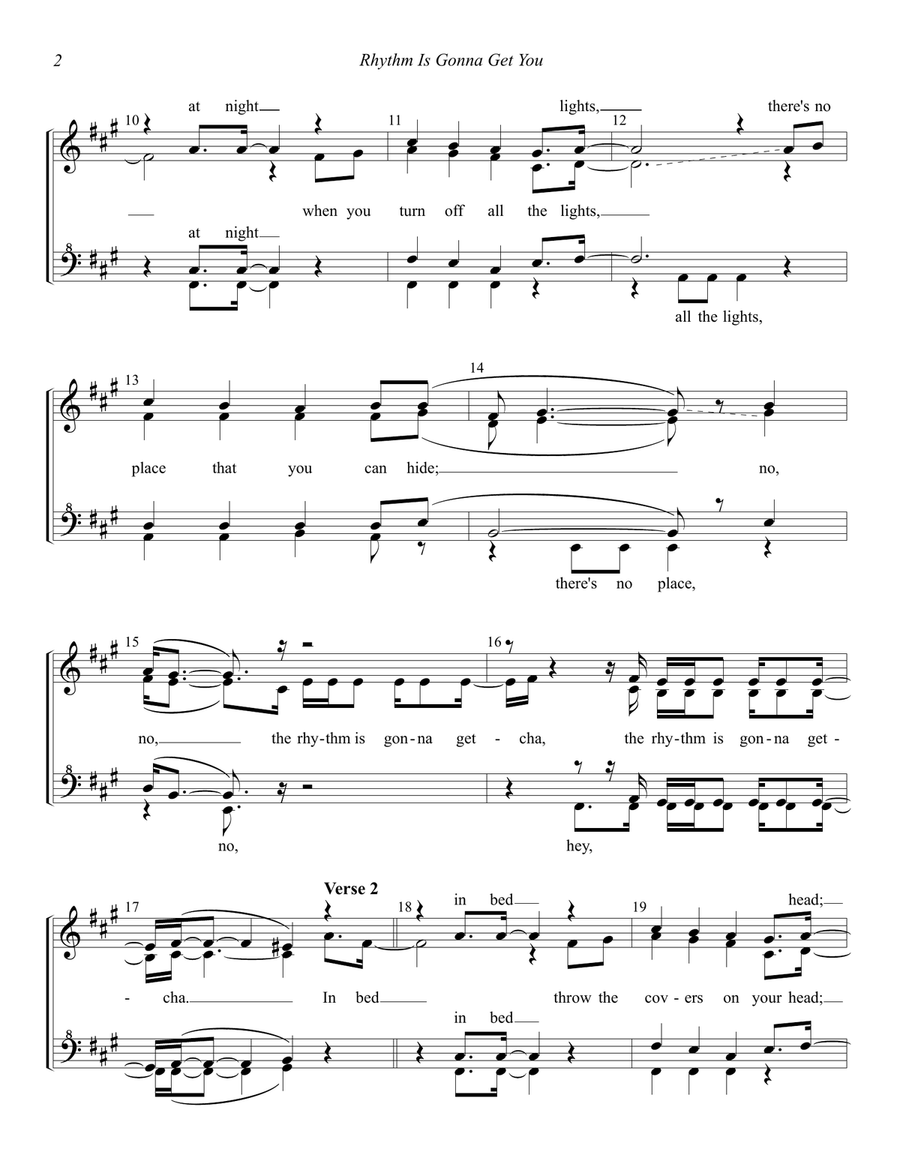 Rhythm Is Gonna Get You SSAA scores gallery preview page 2