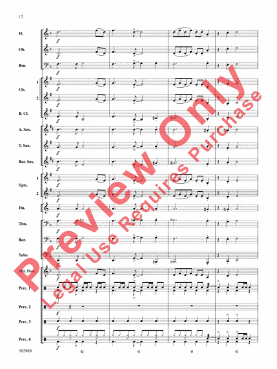 Wade in the Water Concert Band scores gallery preview page 12