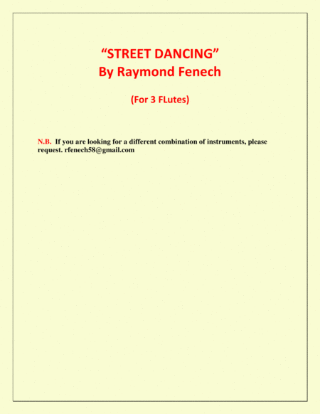 "Street Dancing" - For 3 Flutes - Early Intermediate/ Intermediate level image number null