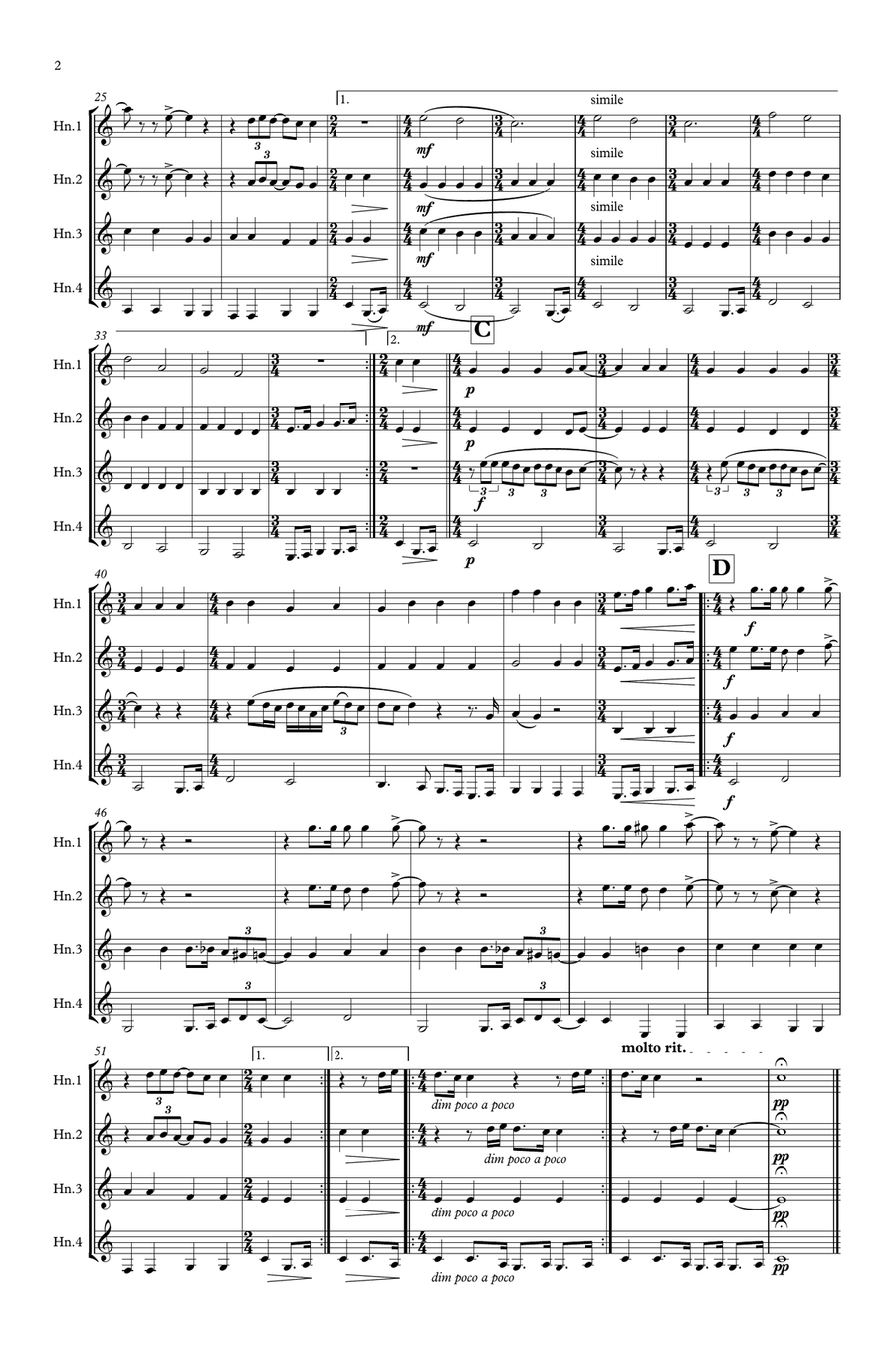 All You Need Is Love Brass Quartet scores gallery preview page 3