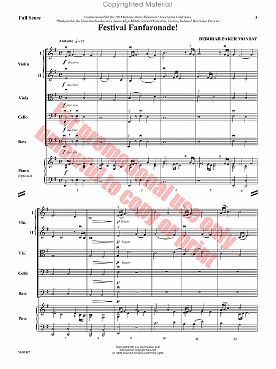 Festival Fanfaronade Festival Fanfaronade String Orchestra scores gallery preview page 4