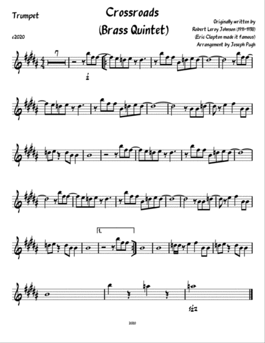 Cross Road Blues (crossroads) Brass Ensemble scores gallery preview page 4