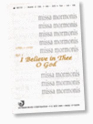 Book cover for I Believe in Thee O God - SATB
